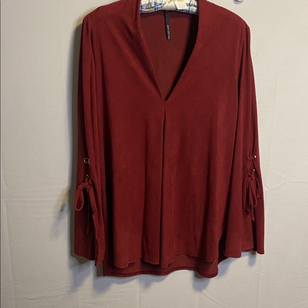 Chic Burgundy Women's Shirt